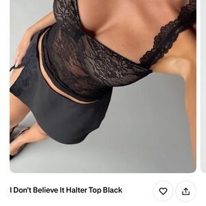 White Fox Boutique Black Lace Chemise